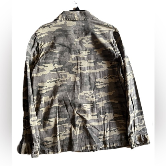 Sanctuary Womens Camo Military BDU Jacket Size Large Button Cotton costume sexy - Picture 2 of 6